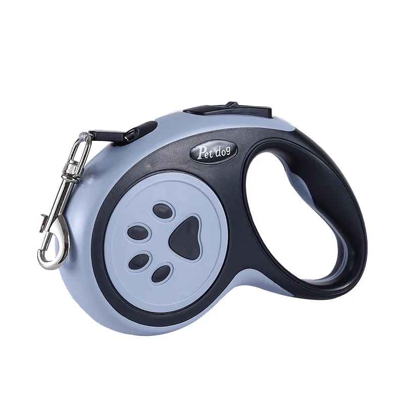 Laisse pour chien retractable gris
