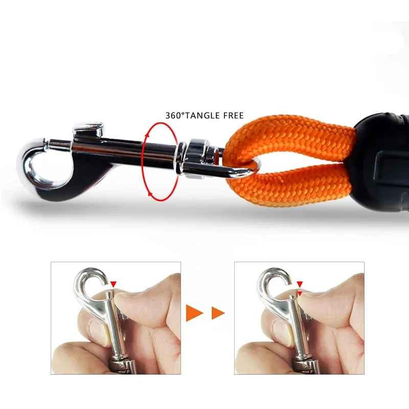 Longe pour chien pratique attache pivotante