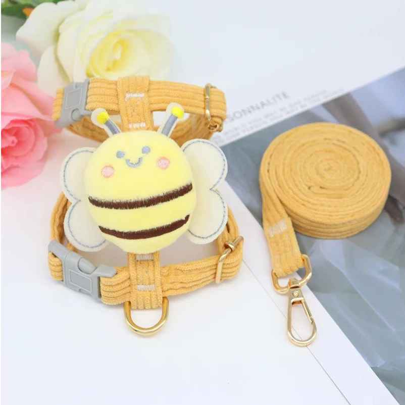 harnais pour chien forme d_abeille jaune