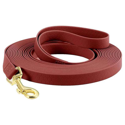 Laisse longe pour chien grenat