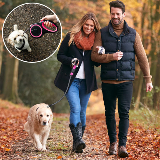 Laisse pour chien chien blanc avec couple