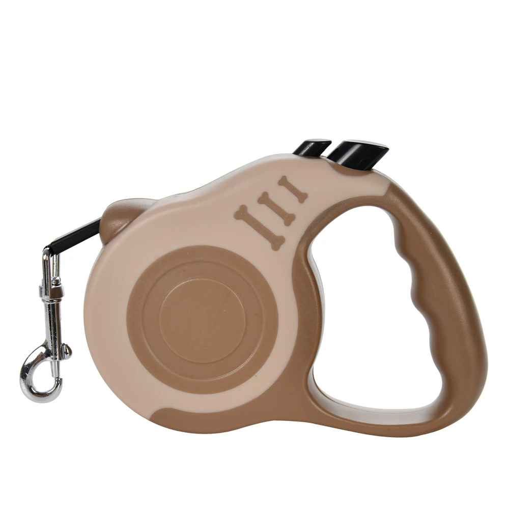 Laisse pour chien enrouleur beige