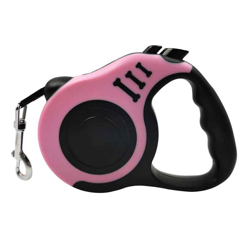 Laisse pour chien enrouleur rose