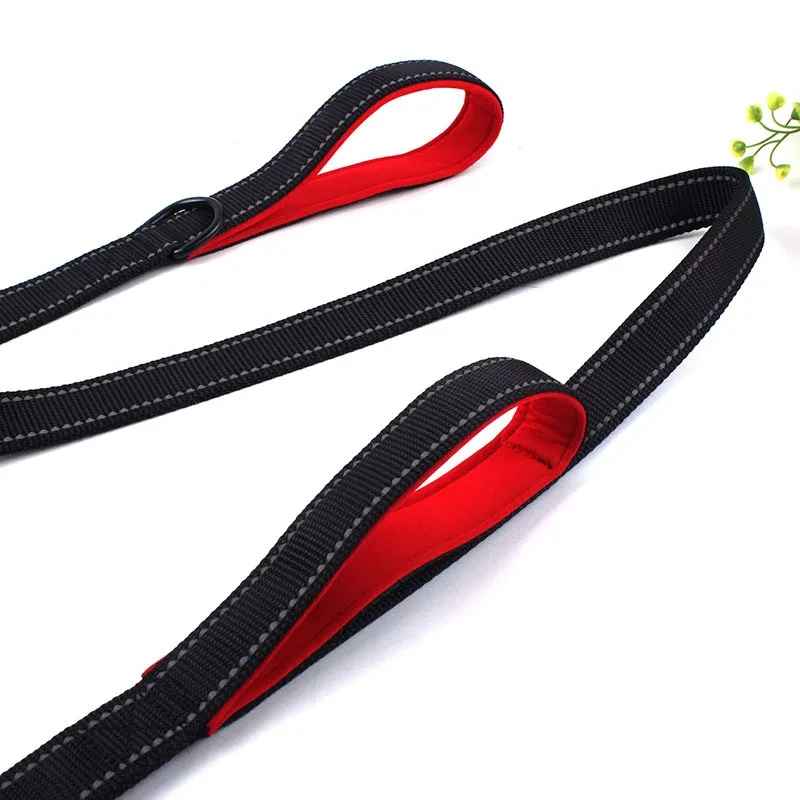 Laisse pour chien poigne double rouge