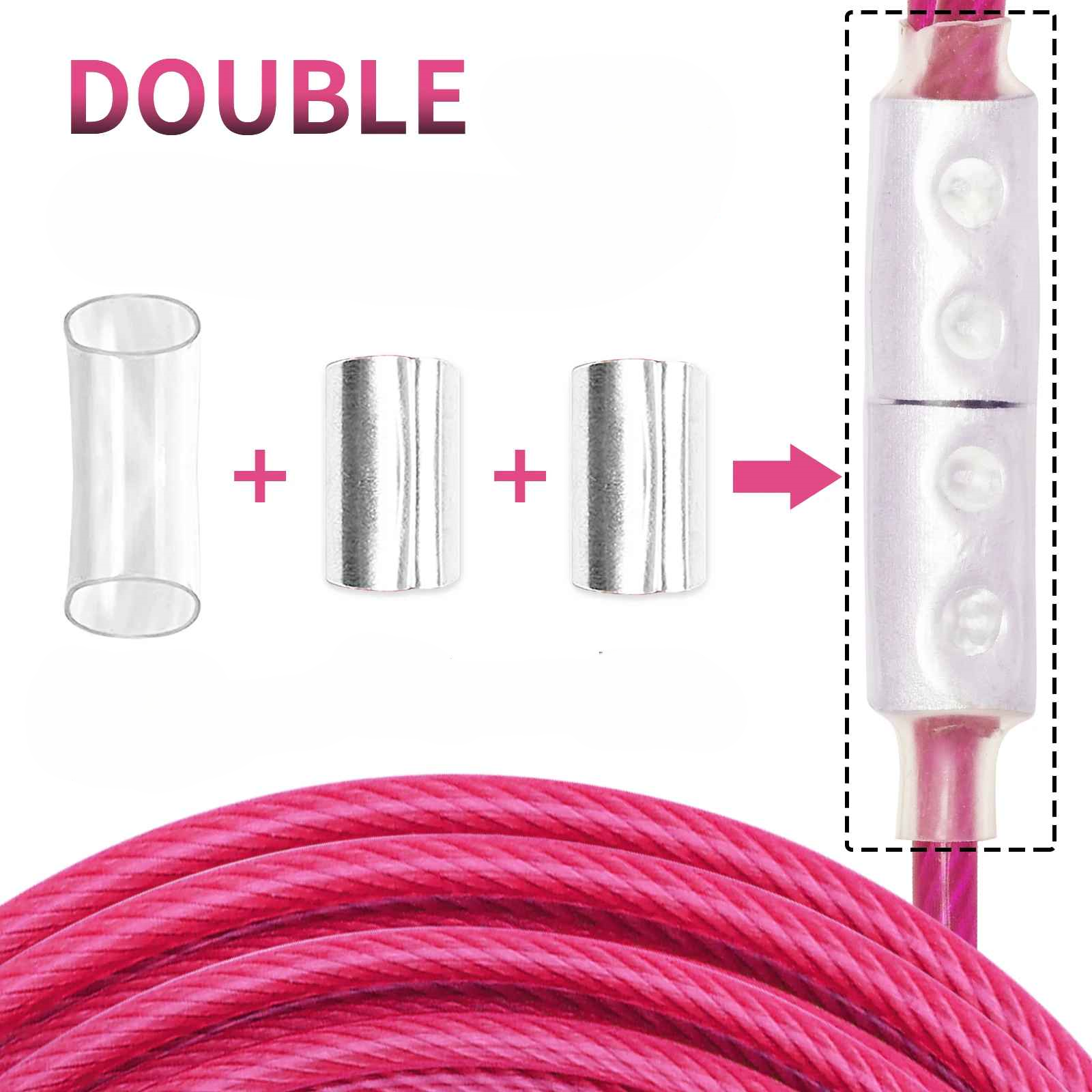Longe pour chien double pince en acier