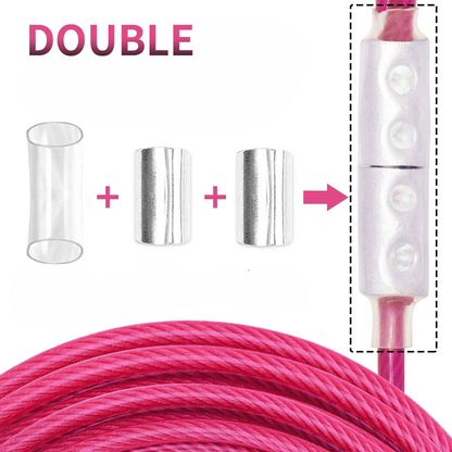 Longe pour chien double pince en acier