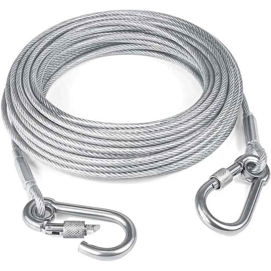 Longe pour chien en metal acier inoxidable