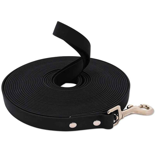 Longe pour chien en pvc noir