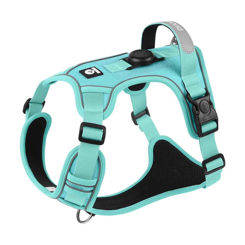harnais chien anti traction bleu