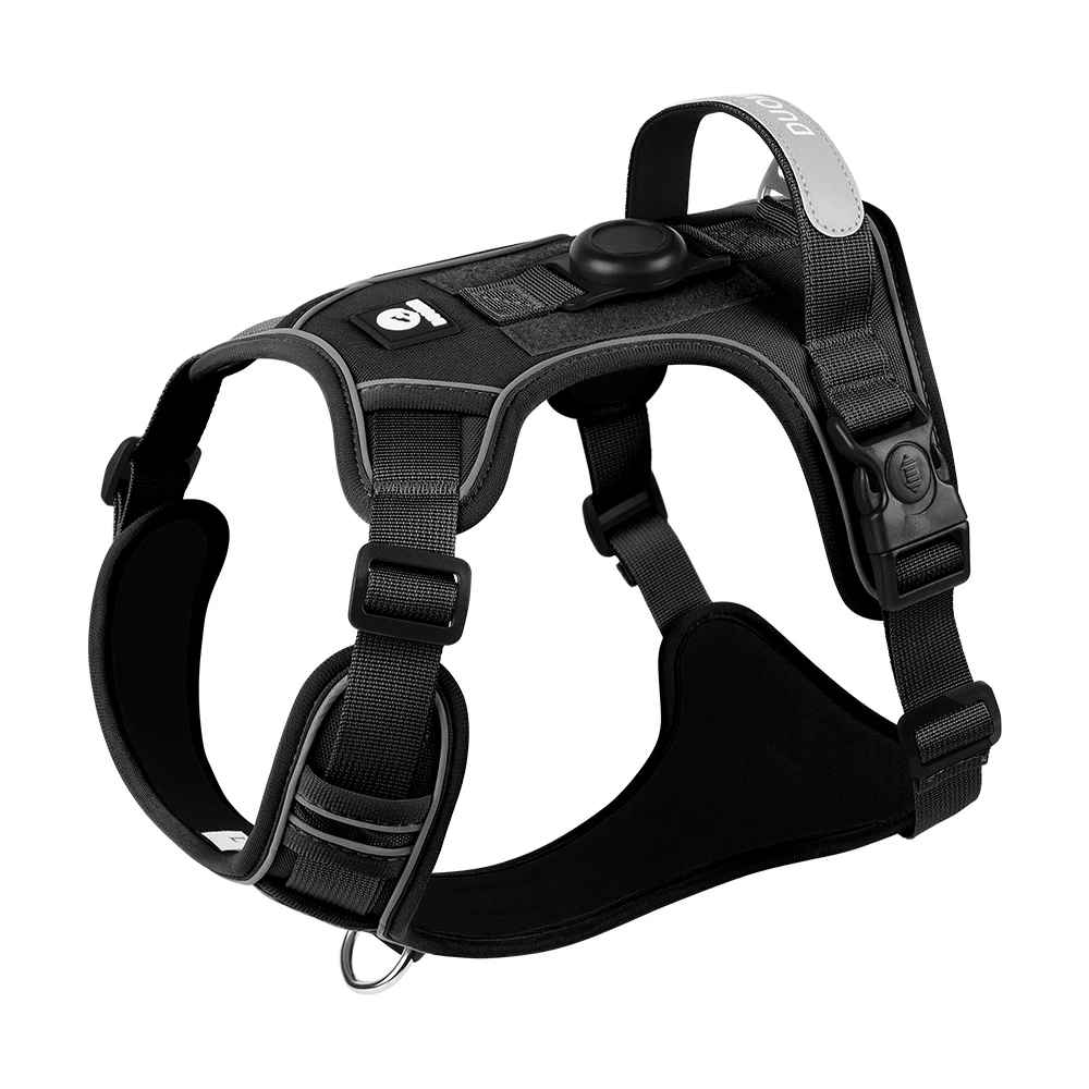 harnais chien anti traction noir