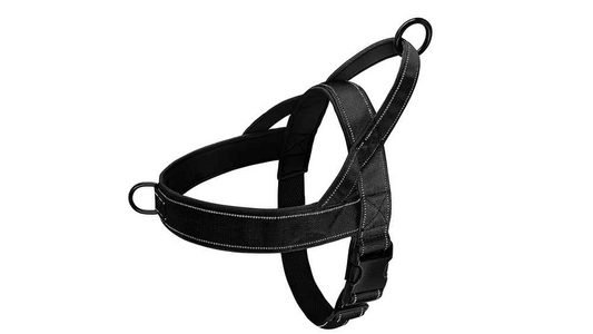 harnais chien anti traction noir