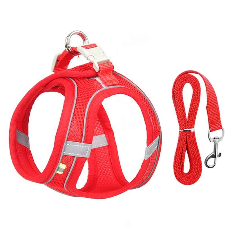 harnais chien pouchy rouge